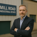 Business owner outside Boxxs Self Storage unit at Mill Road Industrial Estate, Linlithgow