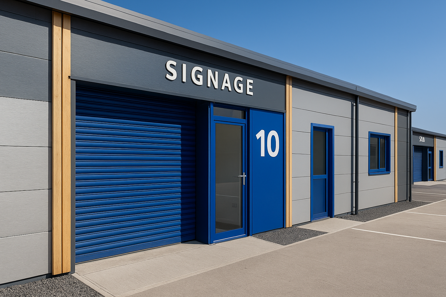 Digital render of modular hybrid business units coming soon to Mill Road Industrial Estate
