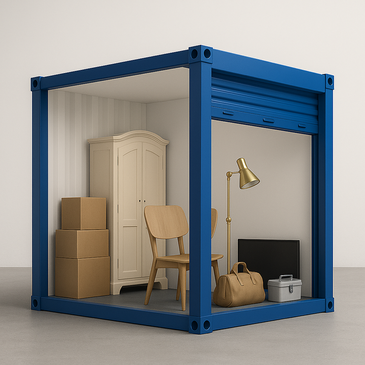 5 ft container unit at Boxxs Self Storage, ideal for tradespeople needing compact, secure storage in Linlithgow