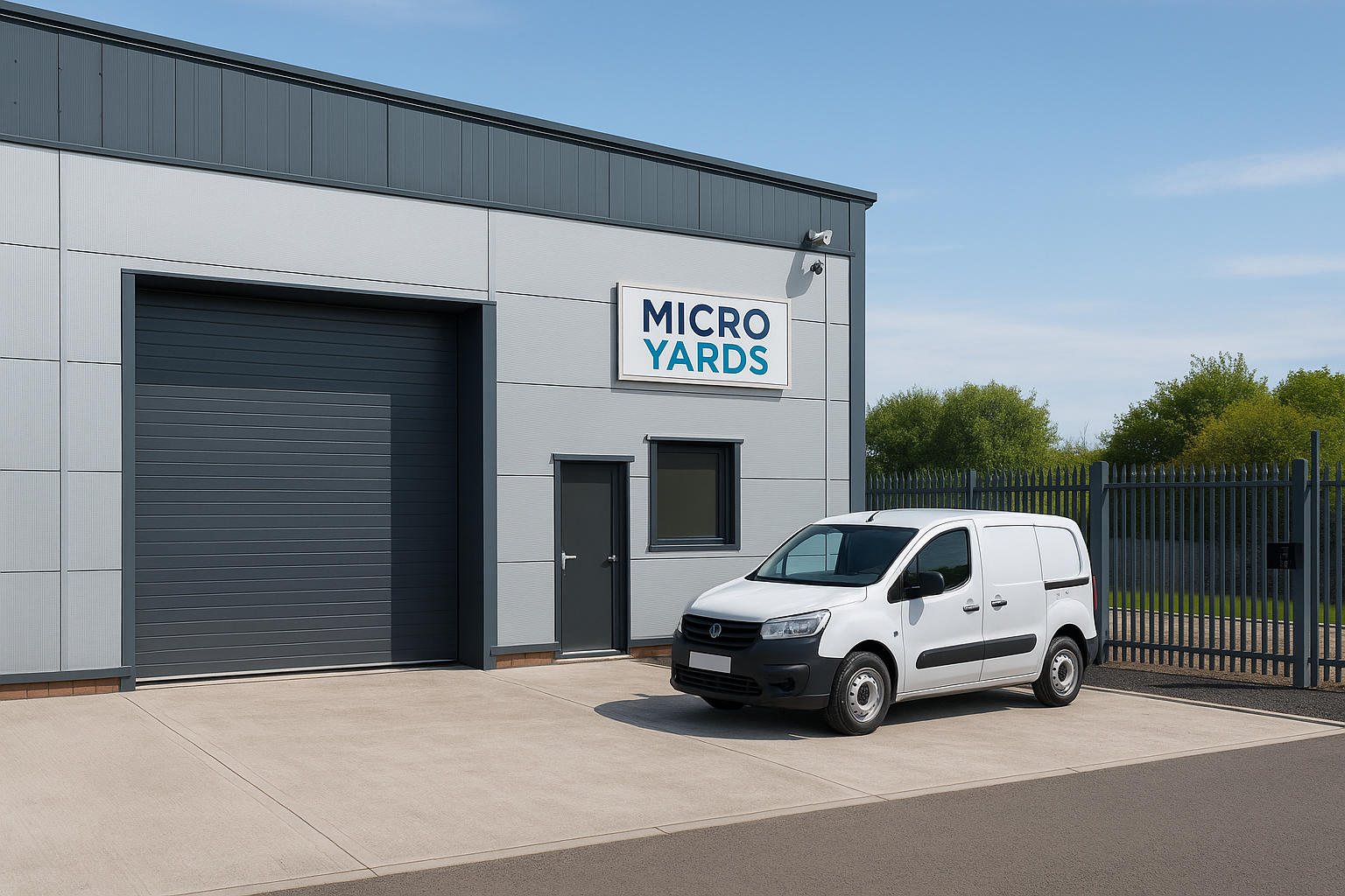 Secure industrial unit with private yard for rent in West Lothian at Mill Road Industrial Estate Linlithgow